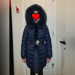 Winter coat with real fur collar size S